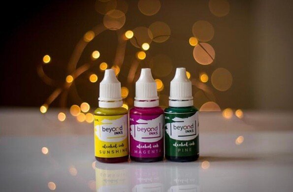 Alcohol Ink Pack 5 - Sunshine, Magenta & Pine | Reliance Fine Art |Alcohol InkArtist Inks