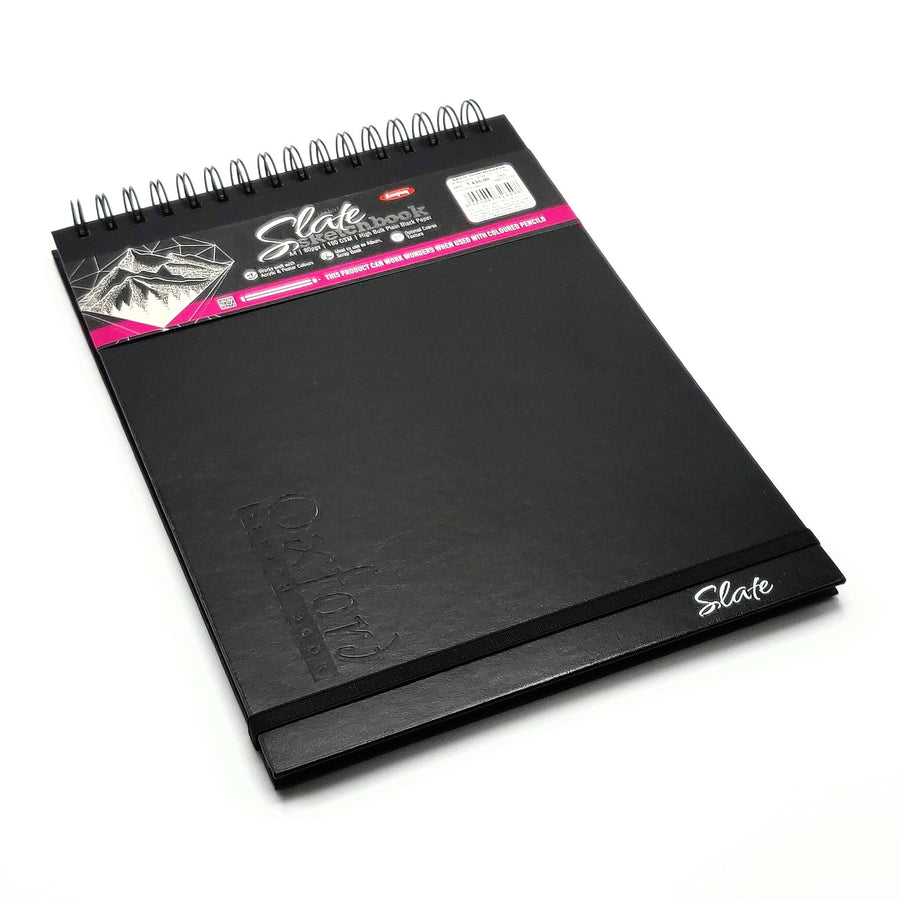 Anupam Oxfort Sketch Black Drawing Book Wireo Slate -A5 | Reliance Fine Art |Art JournalsArt PadsSketch Pads & Papers