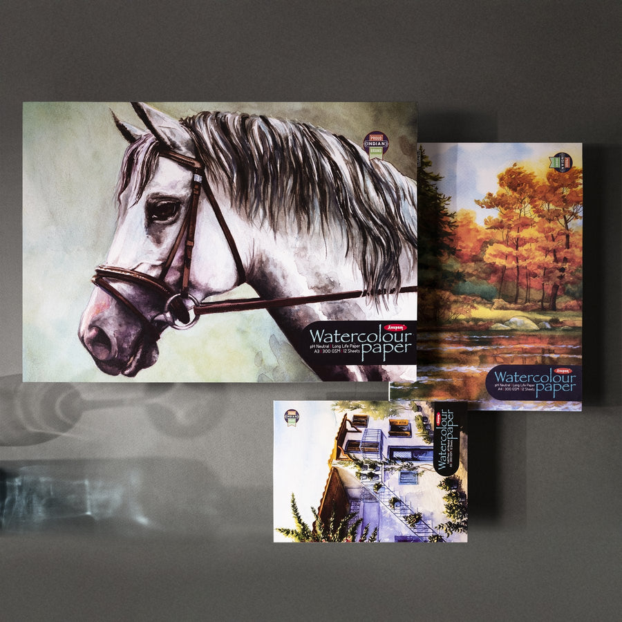 Anupam Water Colour Book A3 - 300 GSM (12 Sheets) | Reliance Fine Art |Other Watercolor BooksSketch Pads & PapersWatercolor Blocks and Pads