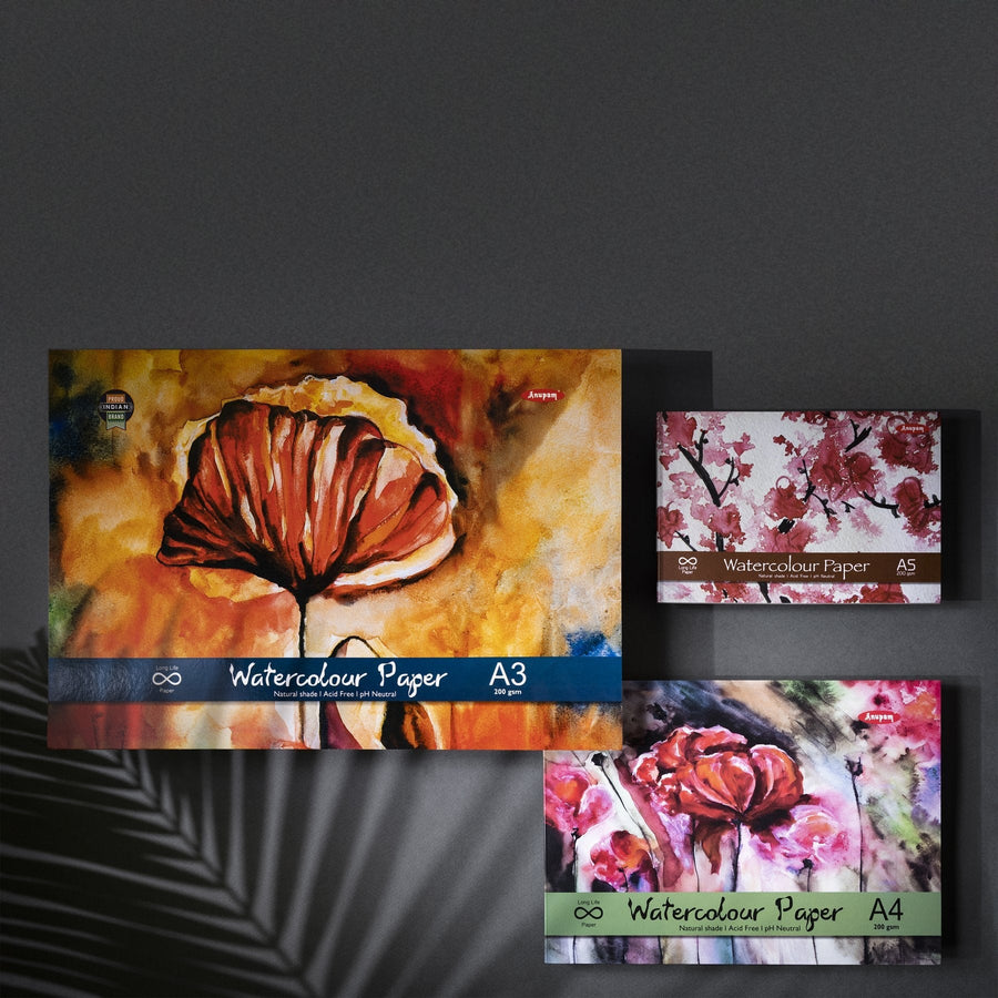 Anupam Water Colour Book A4 - 300Gsm (12 Sheets) | Reliance Fine Art |Other Watercolor BooksSketch Pads & PapersWatercolor Blocks and Pads