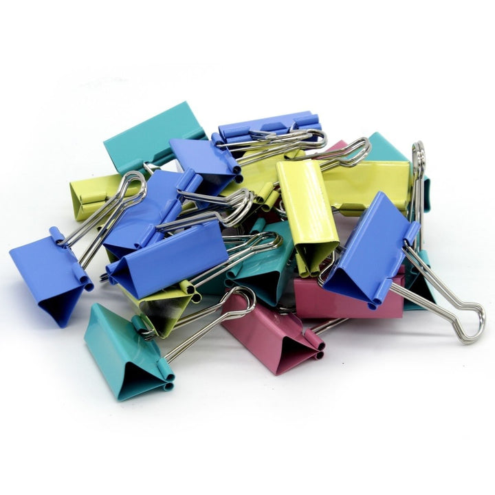 Binder Clips Colour 41mm 24pcs Box (BCC41MM) | Reliance Fine Art |Art Tools & Accessories