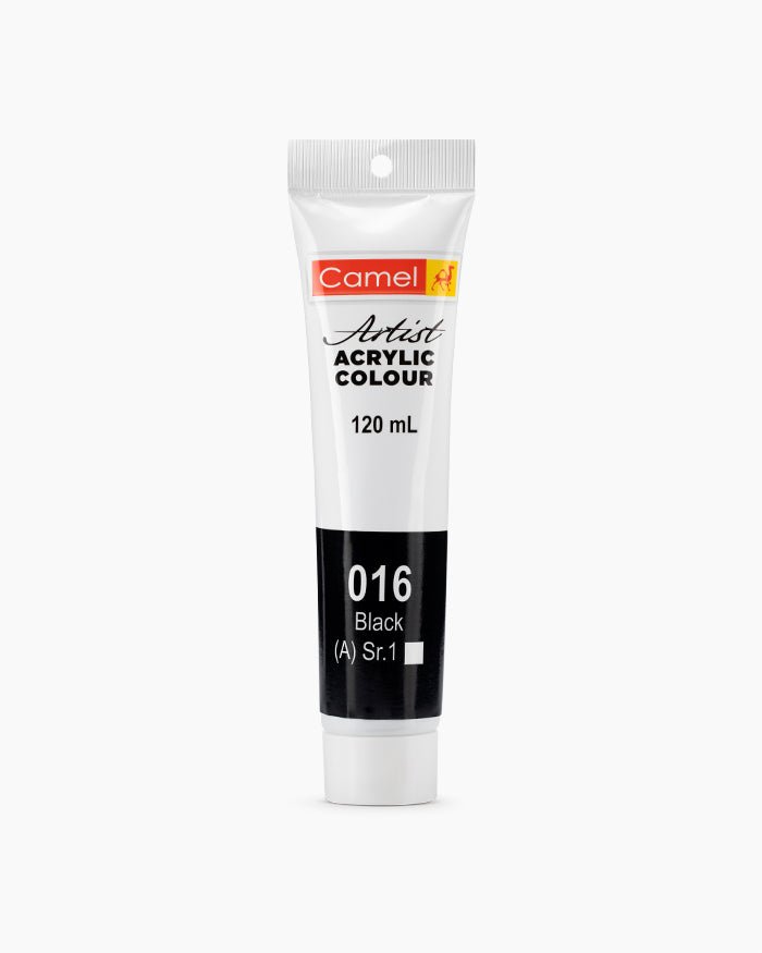 Camel Acrylic 120ml 016 Black | Reliance Fine Art |Acrylic PaintsCamel Acrylic Paint 120 MLCamel Artist Acrylic Paint
