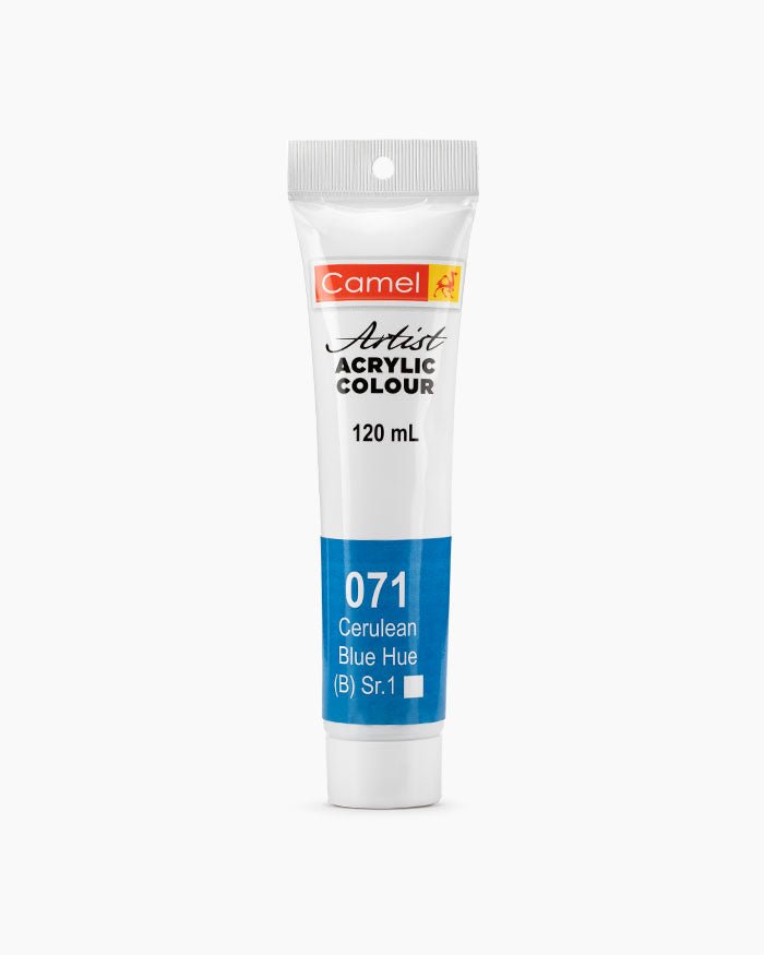 Camel Acrylic 120ml 071 Cerulean blue hue | Reliance Fine Art |Acrylic PaintsCamel Acrylic Paint 120 MLCamel Artist Acrylic Paint