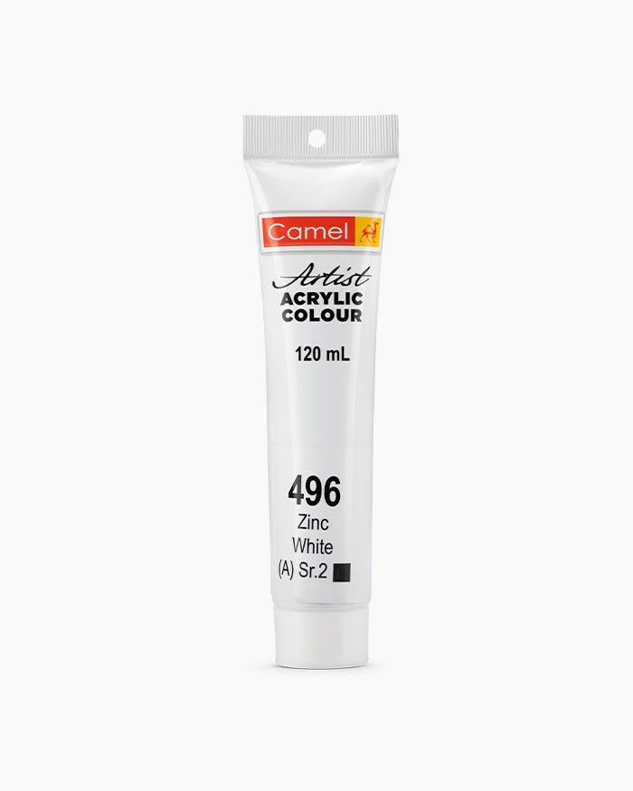 Camel Acrylic 120ml 496 Zinc White | Reliance Fine Art |