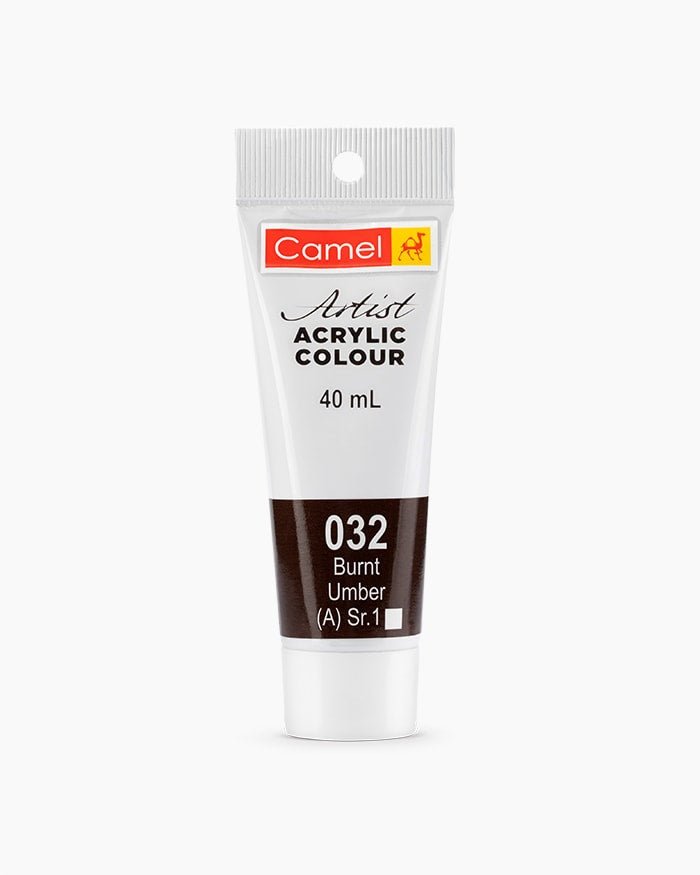 Camel Acrylic 40ml 032 Burnt Umber | Reliance Fine Art |Acrylic PaintsCamel Acrylic Paint 40 MLCamel Artist Acrylic Paint