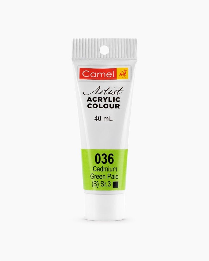 Camel Acrylic 40ml 036 Cadmium Green Pale | Reliance Fine Art |Acrylic PaintsCamel Acrylic Paint 40 MLCamel Artist Acrylic Paint