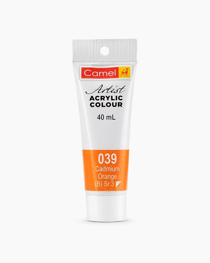 Camel Acrylic 40ml 039 Cadmium Orange | Reliance Fine Art |Acrylic PaintsCamel Acrylic Paint 40 MLCamel Artist Acrylic Paint
