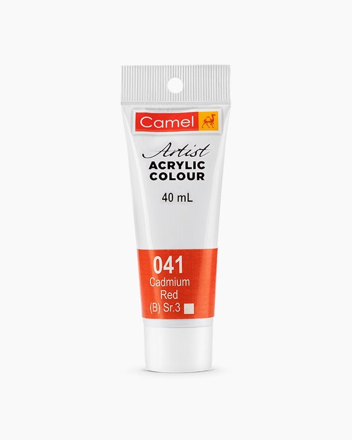 Camel Acrylic 40ml 041 Cadmium Red | Reliance Fine Art |Acrylic PaintsCamel Acrylic Paint 40 MLCamel Artist Acrylic Paint