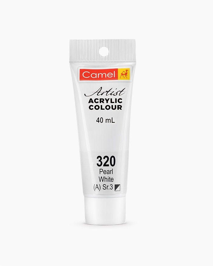 Camel Acrylic 40ml 320 Pearl white | Reliance Fine Art |Acrylic PaintsCamel Acrylic Paint 40 MLCamel Artist Acrylic Paint