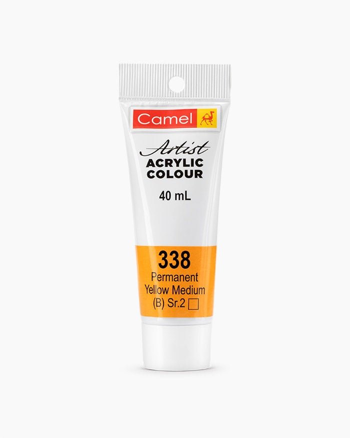 Camel Acrylic 40ml 338 Permanent Yellow Medium | Reliance Fine Art |Acrylic PaintsCamel Acrylic Paint 40 MLCamel Artist Acrylic Paint