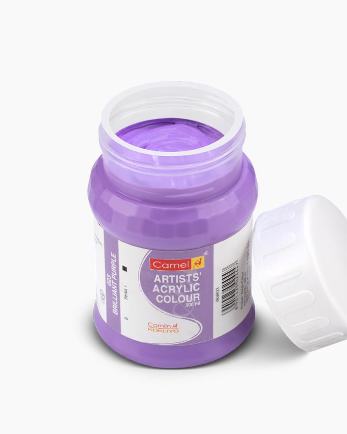 CAMEL ACRYLIC 500ML 023 BRILLIANT PURPLE | Reliance Fine Art |Camel Artist Acrylic Paint