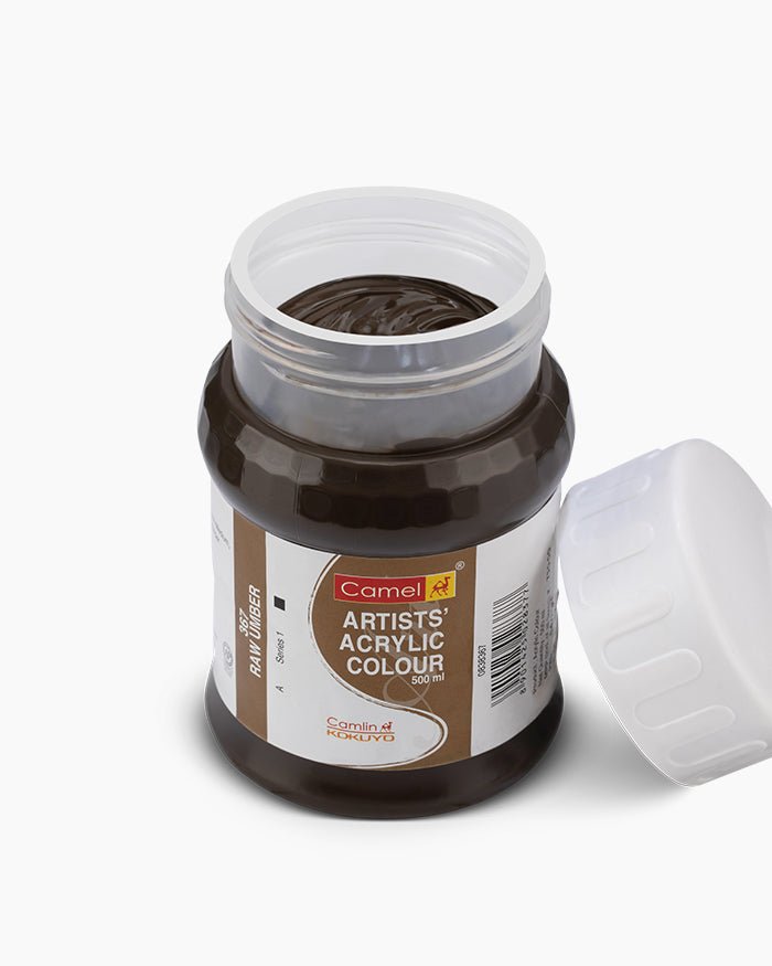 Camel Acrylic 500ml 367 Raw Umber | Reliance Fine Art |Camel Artist Acrylic Paint