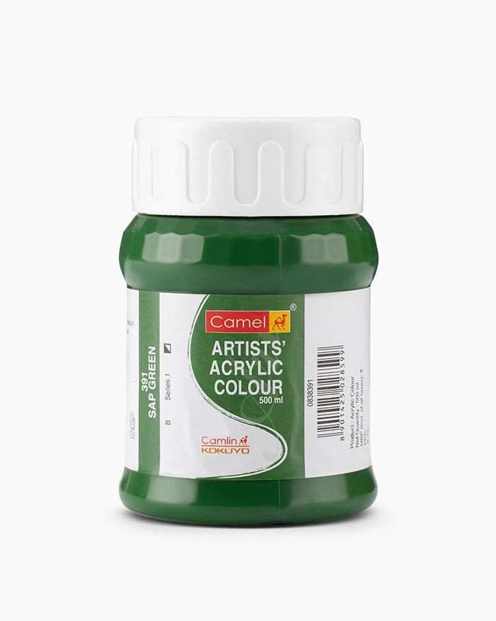 Camel Acrylic 500ml 391 Sap Green | Reliance Fine Art |Camel Artist Acrylic Paint