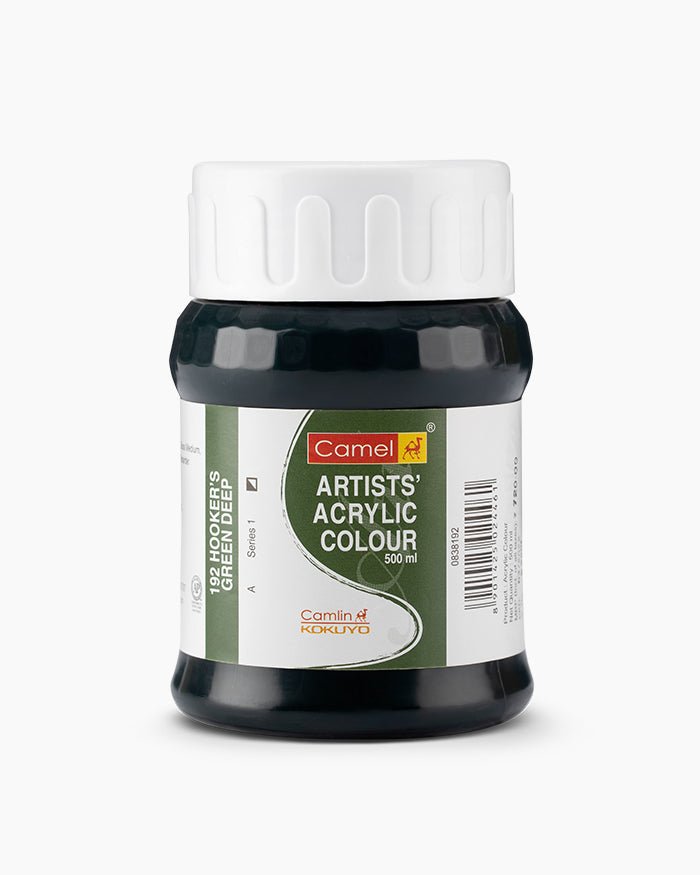 Camel Artist Acrylic Color 500ML Hooker`s Green Deep 192 | Reliance Fine Art |Acrylic PaintsCamel Acrylic Paint 500 MLCamel Artist Acrylic Paint