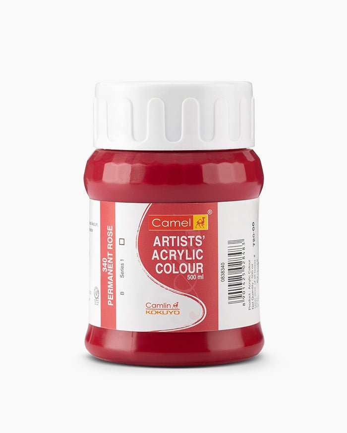Camel Artist Acrylic Color 500ML Permanent Rose 340 | Reliance Fine Art |Acrylic PaintsCamel Acrylic Paint 500 MLCamel Artist Acrylic Paint