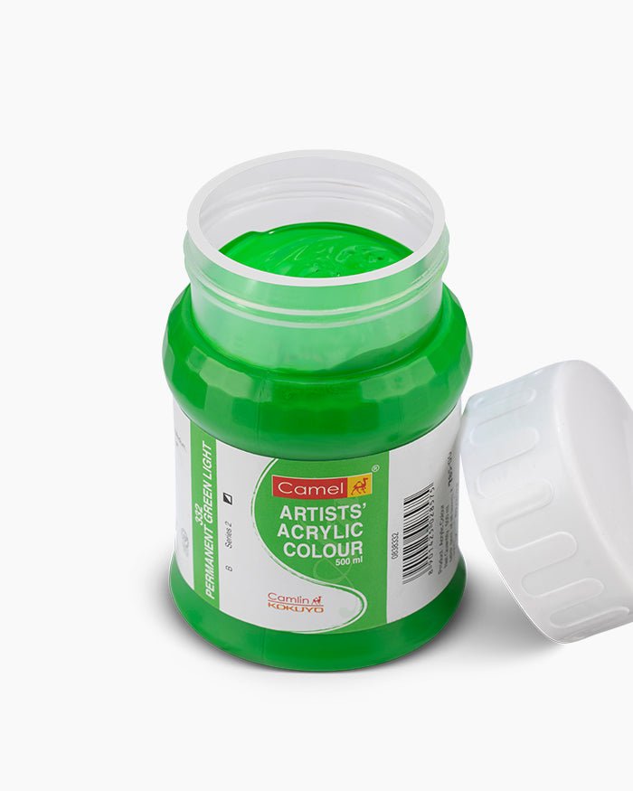 Camel Artist Acrylic Color 500ML Permenant Green Light 332 | Reliance Fine Art |Acrylic PaintsCamel Acrylic Paint 500 MLCamel Artist Acrylic Paint