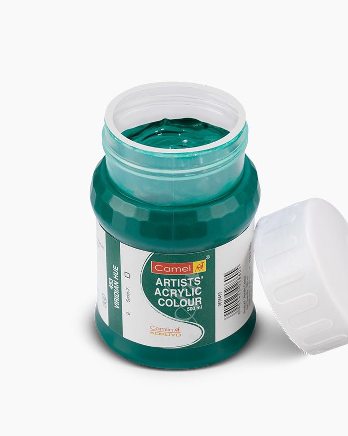 Camel Artist Acrylic Color 500ML Viridian 453 | Reliance Fine Art |Acrylic PaintsCamel Acrylic Paint 500 MLCamel Artist Acrylic Paint