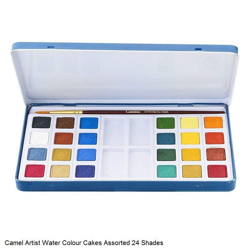 Camel Artists Watercolour Cake Of 24 | Reliance Fine Art |Paint SetsWatercolor Paint Sets