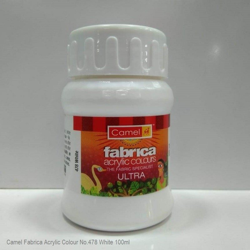 Camel Fabrica Acrylic Colours 100Ml Ultra White 478 | Reliance Fine Art |Acrylic Paints