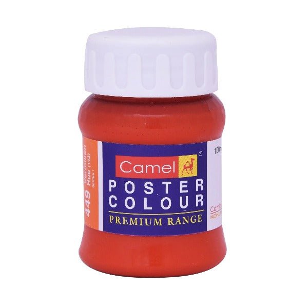 Camel Poster Colour 100ML Vermilion (449) | Reliance Fine Art |Poster Colours