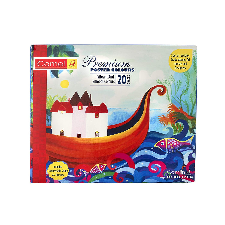 Camel Premium Poster Colours Set of 20 x 15ml | Reliance Fine Art |Other Paint SetsPaint Sets