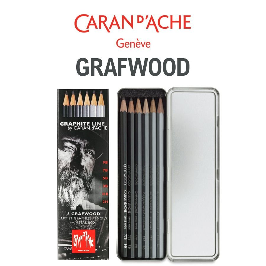 CaranD'ache Artist Graphite Pencils Set of 6 | Reliance Fine Art |Charcoal & Graphite