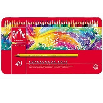CaranD`ache Artist Supracolour Soft Pencils Set of 40 (3888.340) | Reliance Fine Art |Sketching Pencils Sets