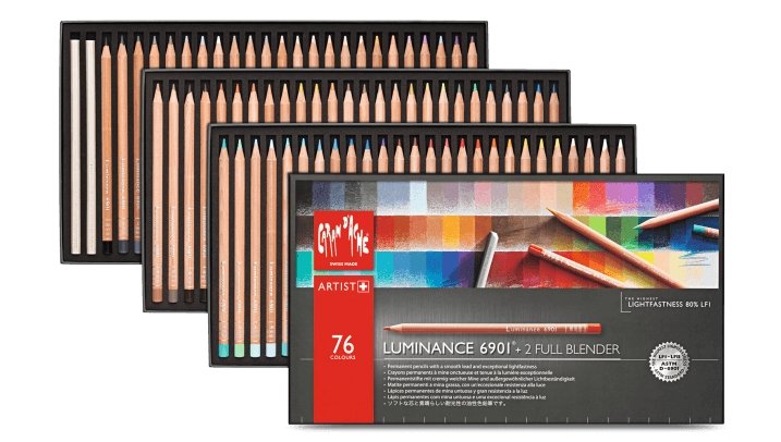 CaranD`ache Luminance 6901 Pencils Set of 76+2 Full Blender (6901.776) | Reliance Fine Art |Sketching Pencils Sets