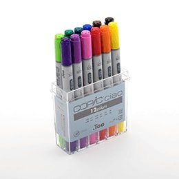Copic Ciao 12 Colour Set - Alcohol Markers | Reliance Fine Art |Markers