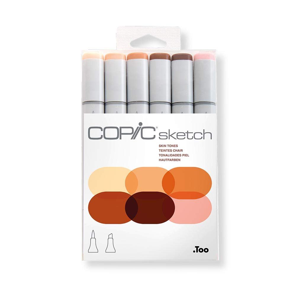 COPIC SKETCH MARKER SKIN TONE SET 6 PIECE | Reliance Fine Art |Markers