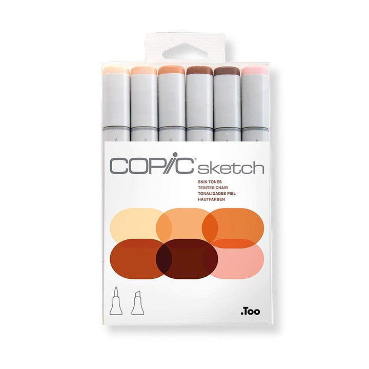 COPIC SKETCH MARKER SKIN TONE SET 6 PIECE | Reliance Fine Art |Markers