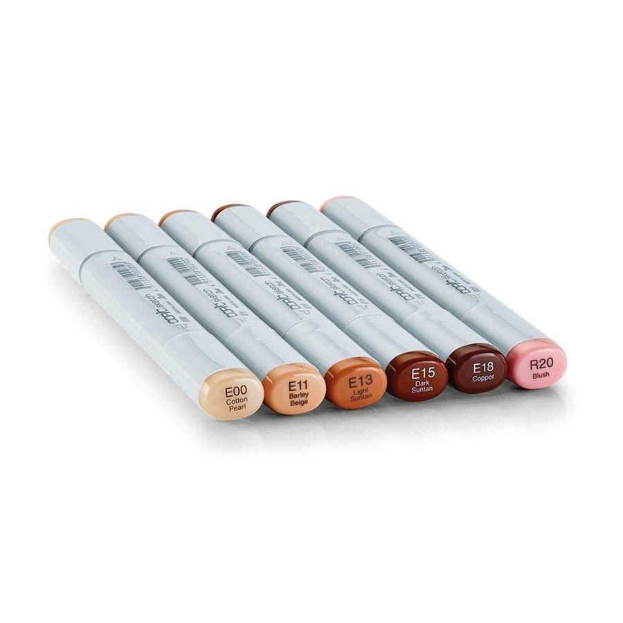 COPIC SKETCH MARKER SKIN TONE SET 6 PIECE | Reliance Fine Art |Markers
