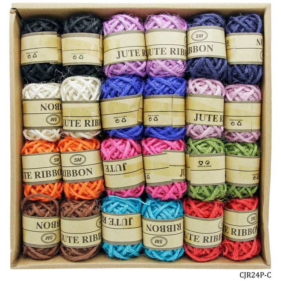 Craft Jute Rope Colour 5 Mtrs 24 Pcs (CJR24P-C) | Reliance Fine Art |
