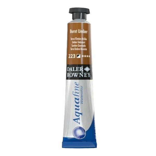 Daler-Rowney Aquafine Watercolour - 8ml - Burnt Umber (223) | Reliance Fine Art |Daler Rowney Aquafine Watercolor TubesWater ColorWatercolor Paint