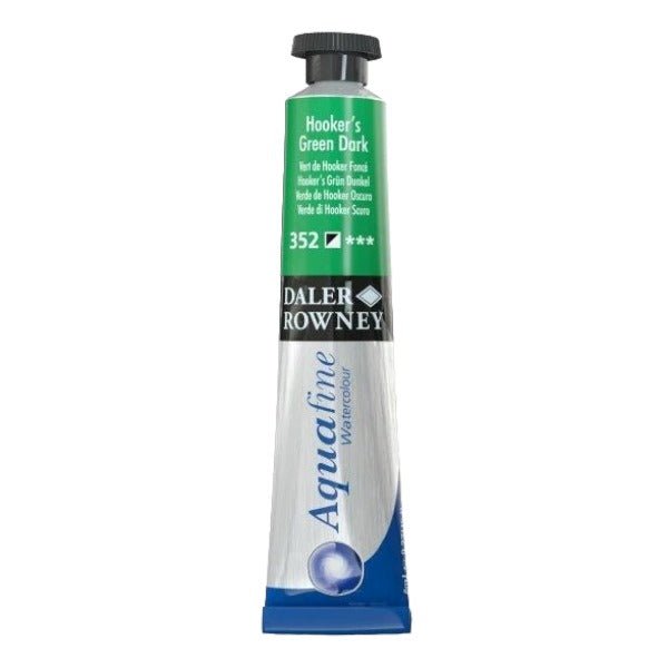 Daler-Rowney Aquafine Watercolour - 8ml - Hookers Green Dark (352) | Reliance Fine Art |Daler Rowney Aquafine Watercolor TubesWater ColorWatercolor Paint
