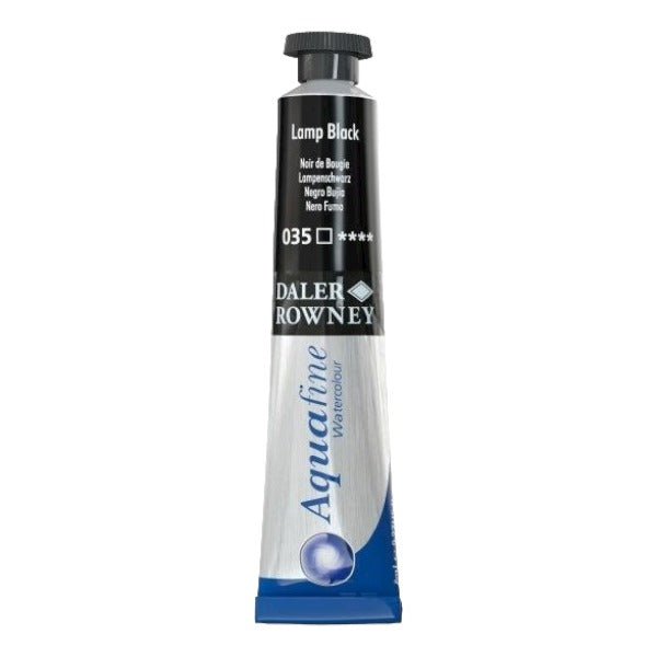 Daler-Rowney Aquafine Watercolour - 8ml - Lamp Black (035) | Reliance Fine Art |Daler Rowney Aquafine Watercolor TubesWater ColorWatercolor Paint