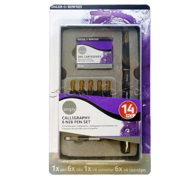 Daler & Rowney Calligraphy Dip Nib Pen Set of 14 | Reliance Fine Art |Calligraphy & Lettering