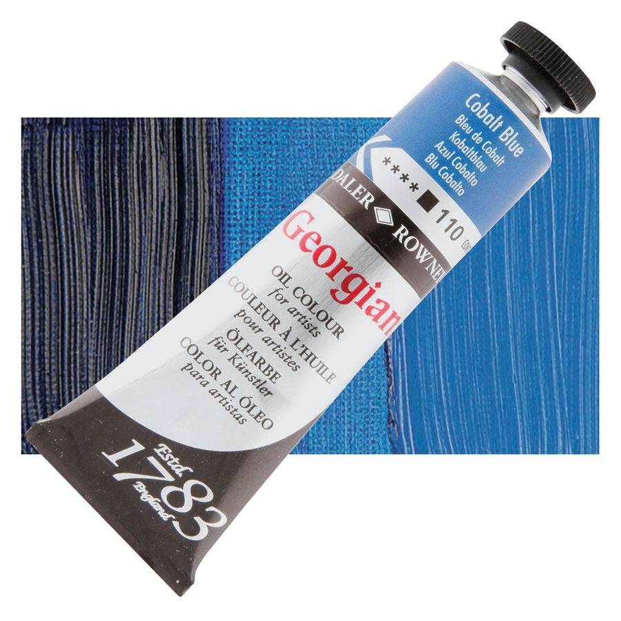 Daler Rowney Georgian Oil 38 ML Cobalt Blue (110) | Reliance Fine Art |Daler & Rowney Georgian Oil ColoursOil Paints