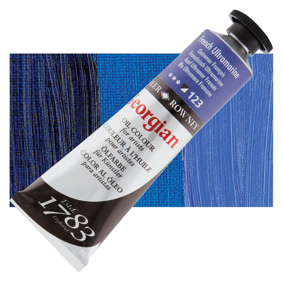 Daler Rowney Georgian Oil 38 ML French Ultramarine (123) | Reliance Fine Art |Daler & Rowney Georgian Oil ColoursOil Paints