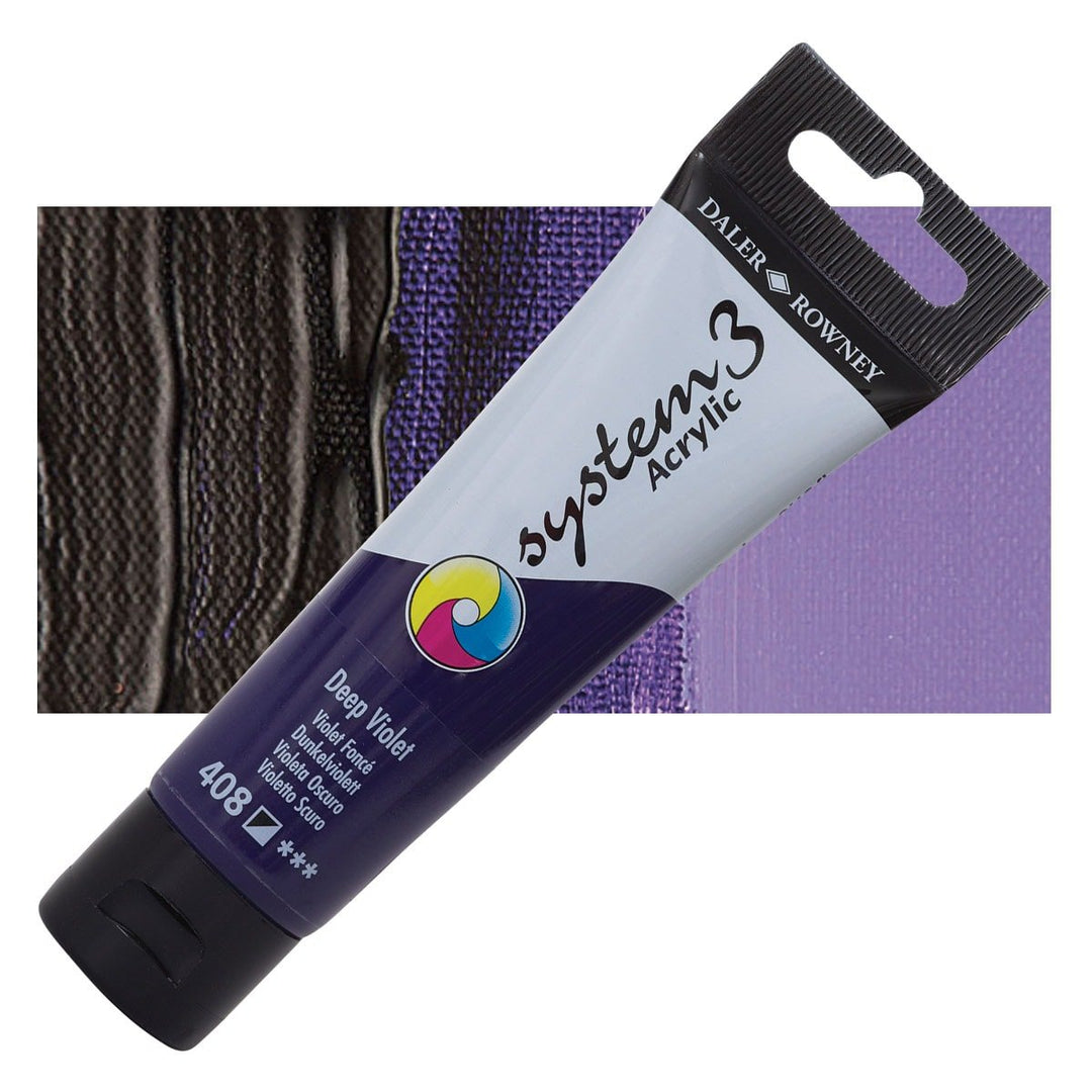 Daler & Rowney System3 150ML DEEP VIOLET (408) | Reliance Fine Art |Acrylic PaintsDaler & Rowney System3 Acrylics