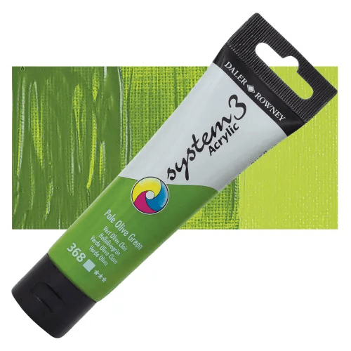 Daler & Rowney System3 150ML PALE OLIVE GREEN (368) | Reliance Fine Art |Acrylic PaintsDaler & Rowney System3 Acrylics