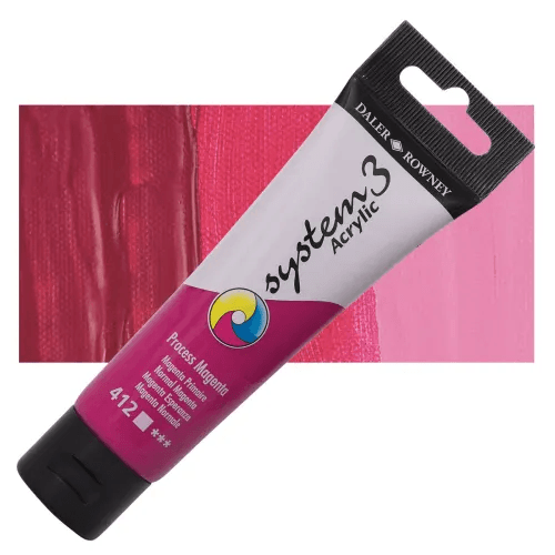 Daler & Rowney System3 150ML PROCESS MAGENTA (412) | Reliance Fine Art |Acrylic PaintsDaler & Rowney System3 Acrylics