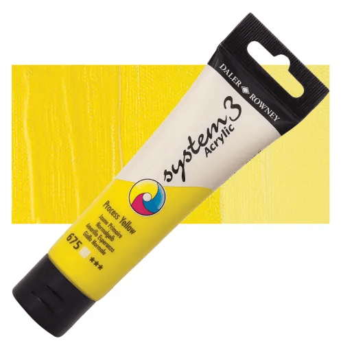 Daler & Rowney System3 150ML PROCESS YELLOW (675) | Reliance Fine Art |Acrylic PaintsDaler & Rowney System3 Acrylics