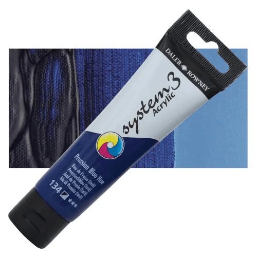 Daler & Rowney System3 150ML PRUSSIAN BLUE HUE (134) | Reliance Fine Art |Acrylic PaintsDaler & Rowney System3 Acrylics