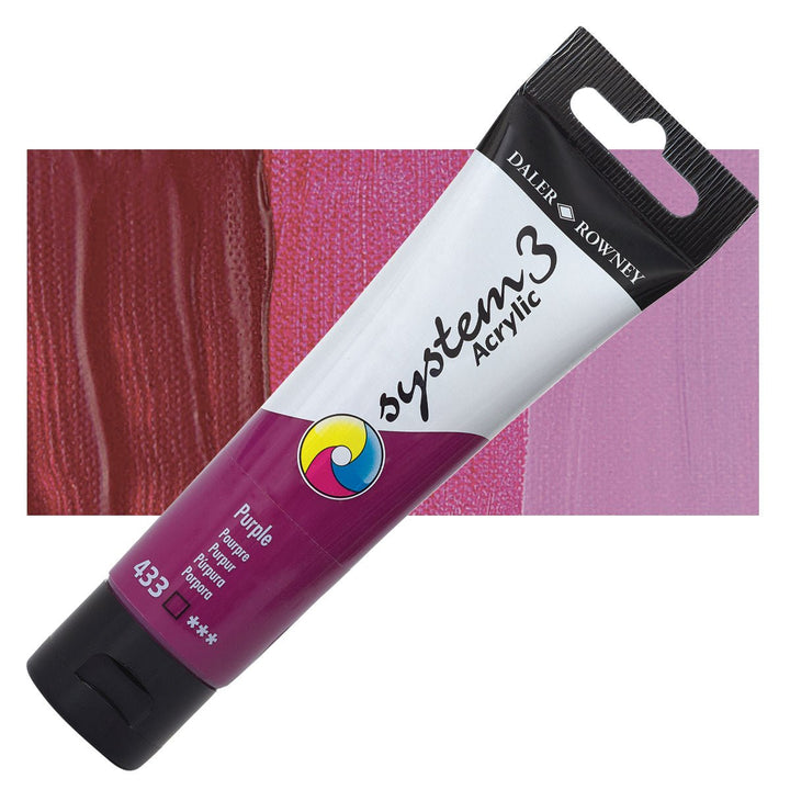 Daler & Rowney System3 150ML PURPLE (433) | Reliance Fine Art |Acrylic PaintsDaler & Rowney System3 Acrylics