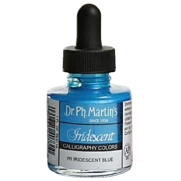 Dr. Ph Martins Iridescent Calligraphy Colors Iridescent Blue 30 ML | Reliance Fine Art |Artist InksPH Martins Iridescent Calligraphy Inks