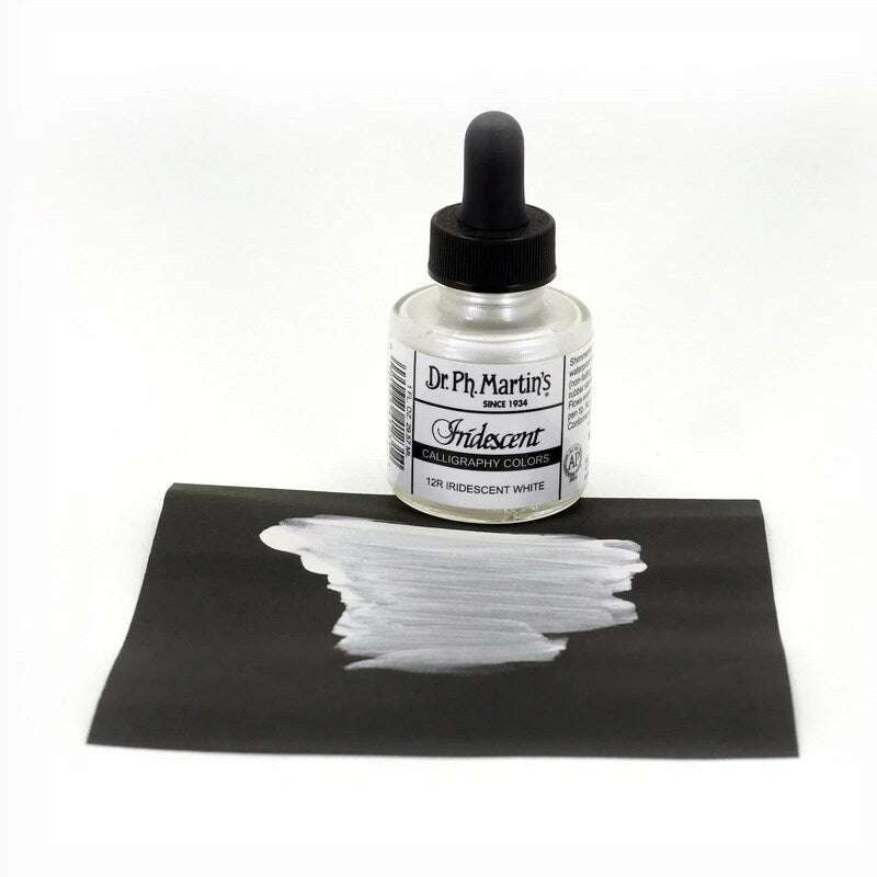 Dr. Ph Martins Iridescent Calligraphy Colors Iridescent White 30 ML | Reliance Fine Art |Artist InksPH Martins Iridescent Calligraphy Inks