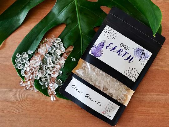 Epoke Earth Crystals Clear Quartz (250g) | Reliance Fine Art |Resin and Fluid ArtTexture mediums for Resin and Fluid Art