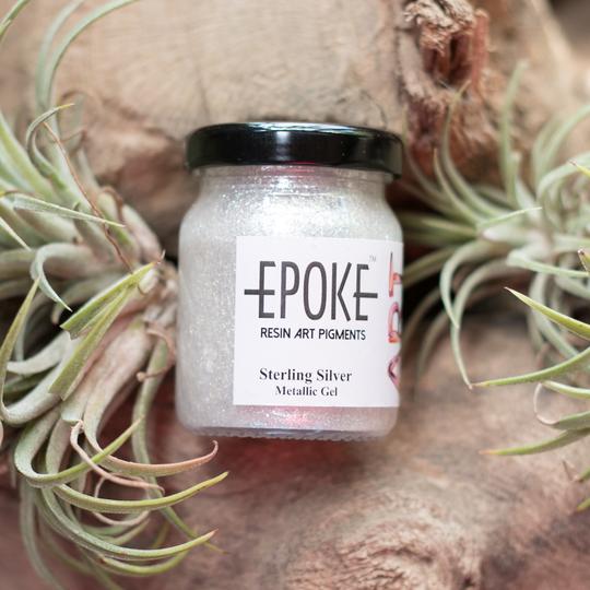 Epoke Metallic Pigments Sterling Silver (75g) | Reliance Fine Art |Pigments for Resin & Fluid ArtResin and Fluid Art