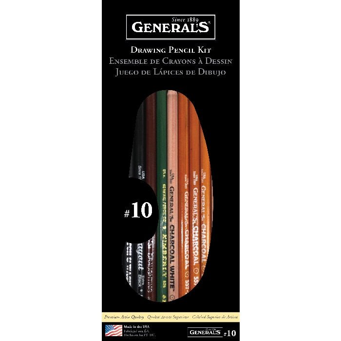 General`s Classic Drawing & Sketching Kit(#10) | Reliance Fine Art |Charcoal & GraphiteSketching Pencils Sets